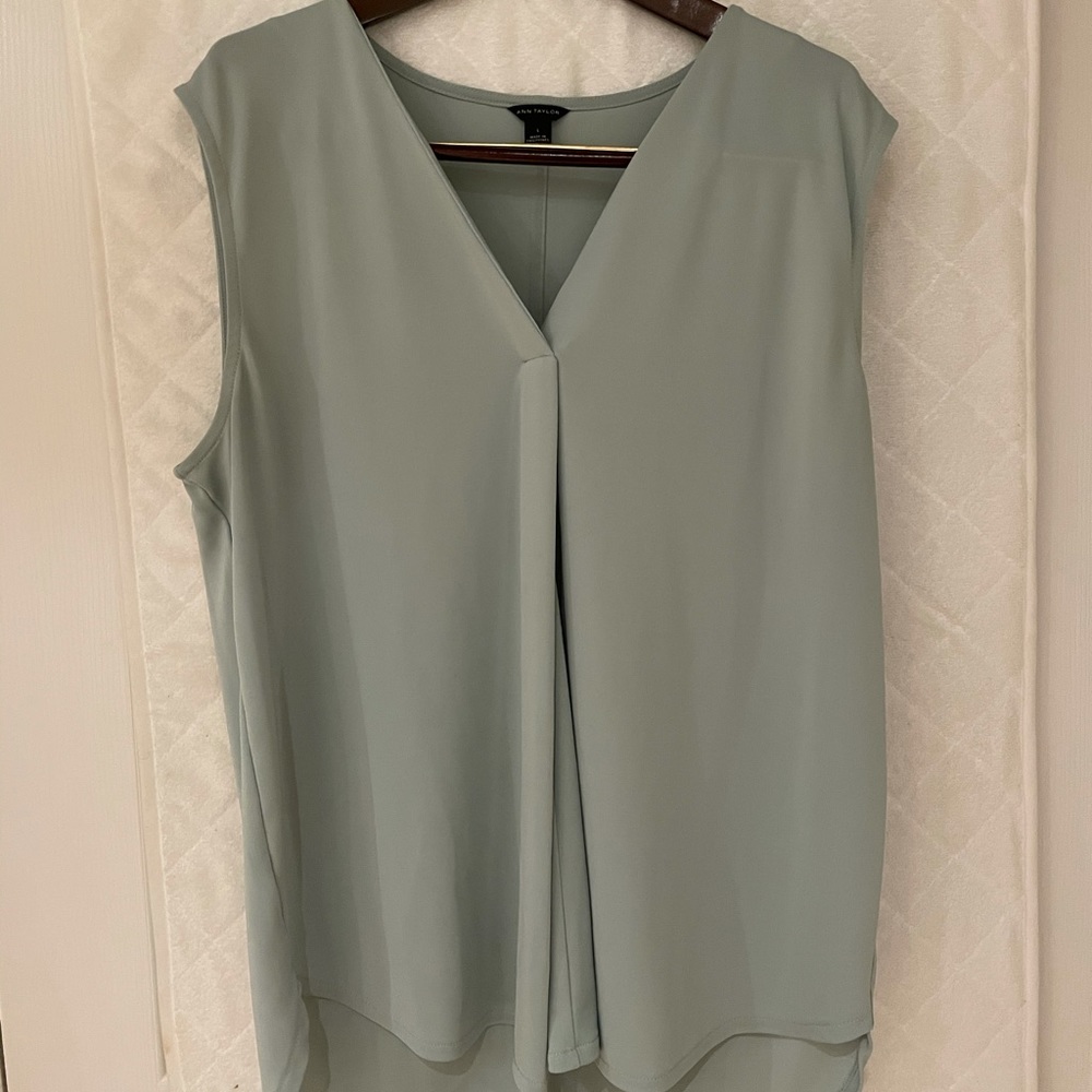 Ann Taylor Mint Green Dress Blouse